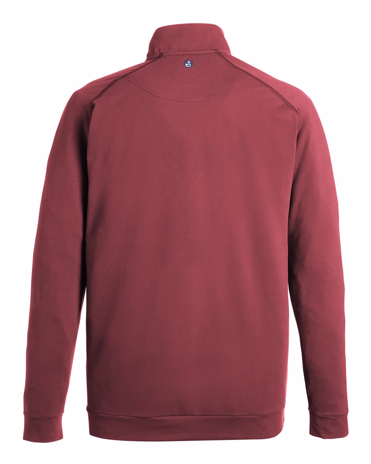 Custom Swannies Men's Colt Quarter-Zip Pullover - Maroon - back