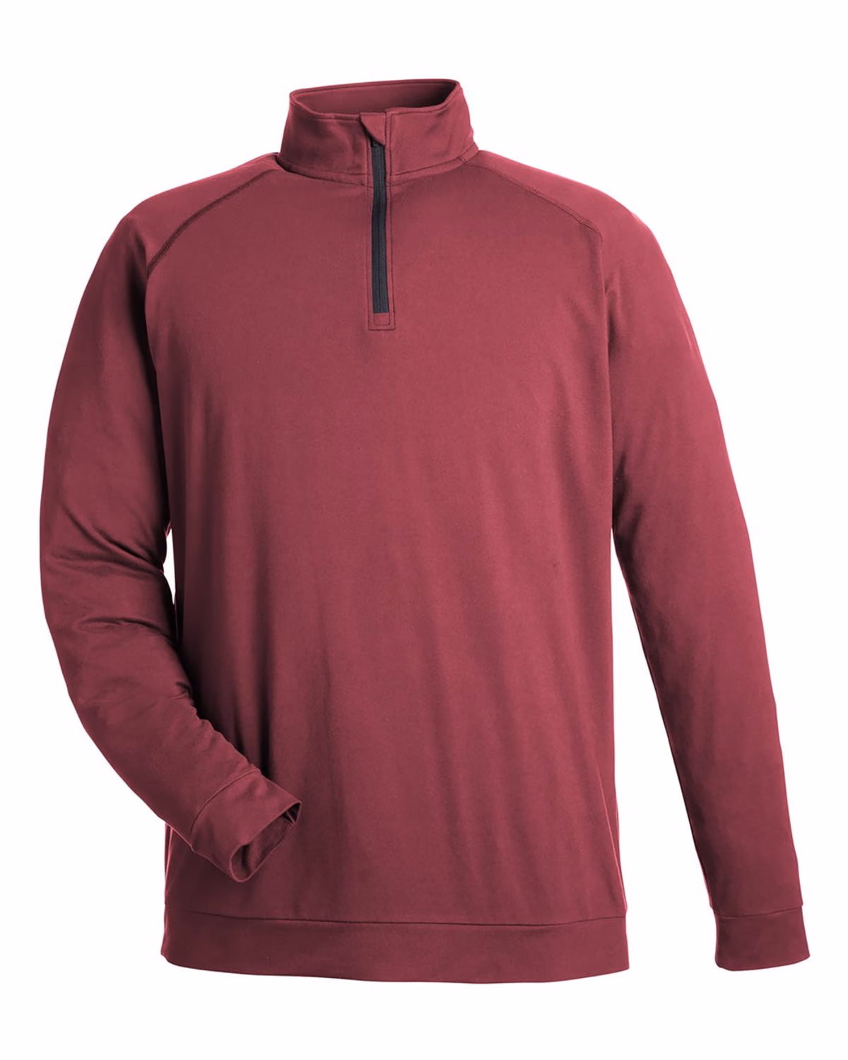 Custom Swannies Men's Colt Quarter-Zip Pullover - Maroon - front