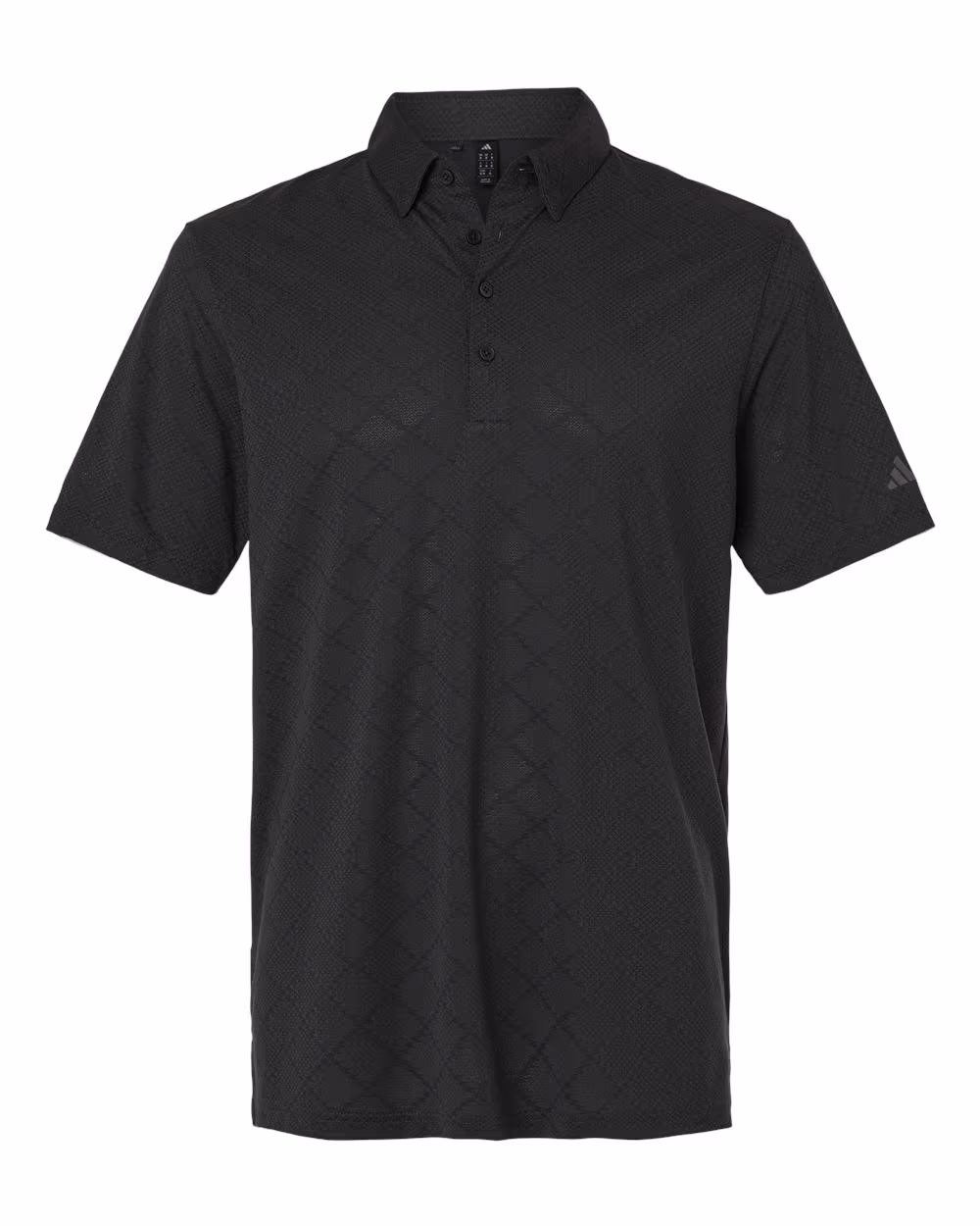Custom Adidas Men's Ultimate365 Jacquard Polo - Carbon/ Black flat front