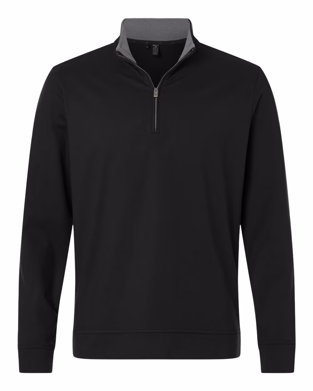 Custom Adidas Men's Ultimate365 Classic Quarter-Zip Pullover - Black flat front