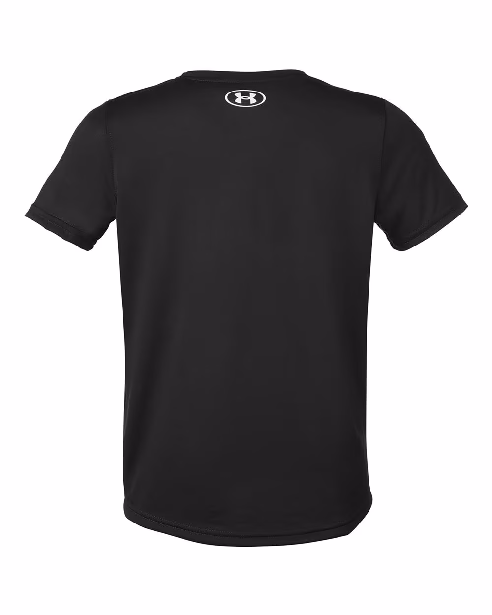 Custom Under Armour Youth Tech™ Team T-Shirt - Black/ White flat back
