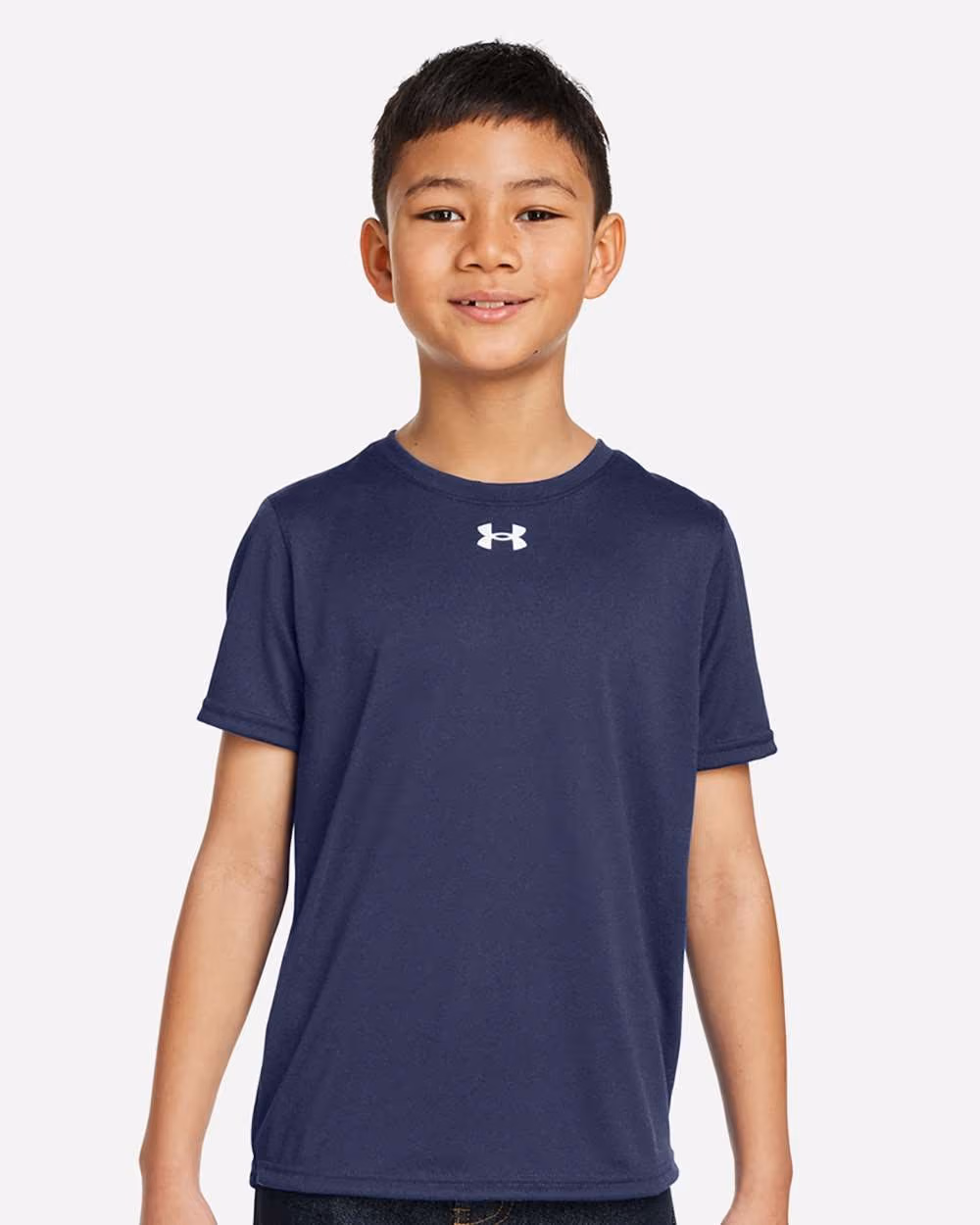 Custom Under Armour Youth Tech™ Team T-Shirt - Midnight Navy/ White front