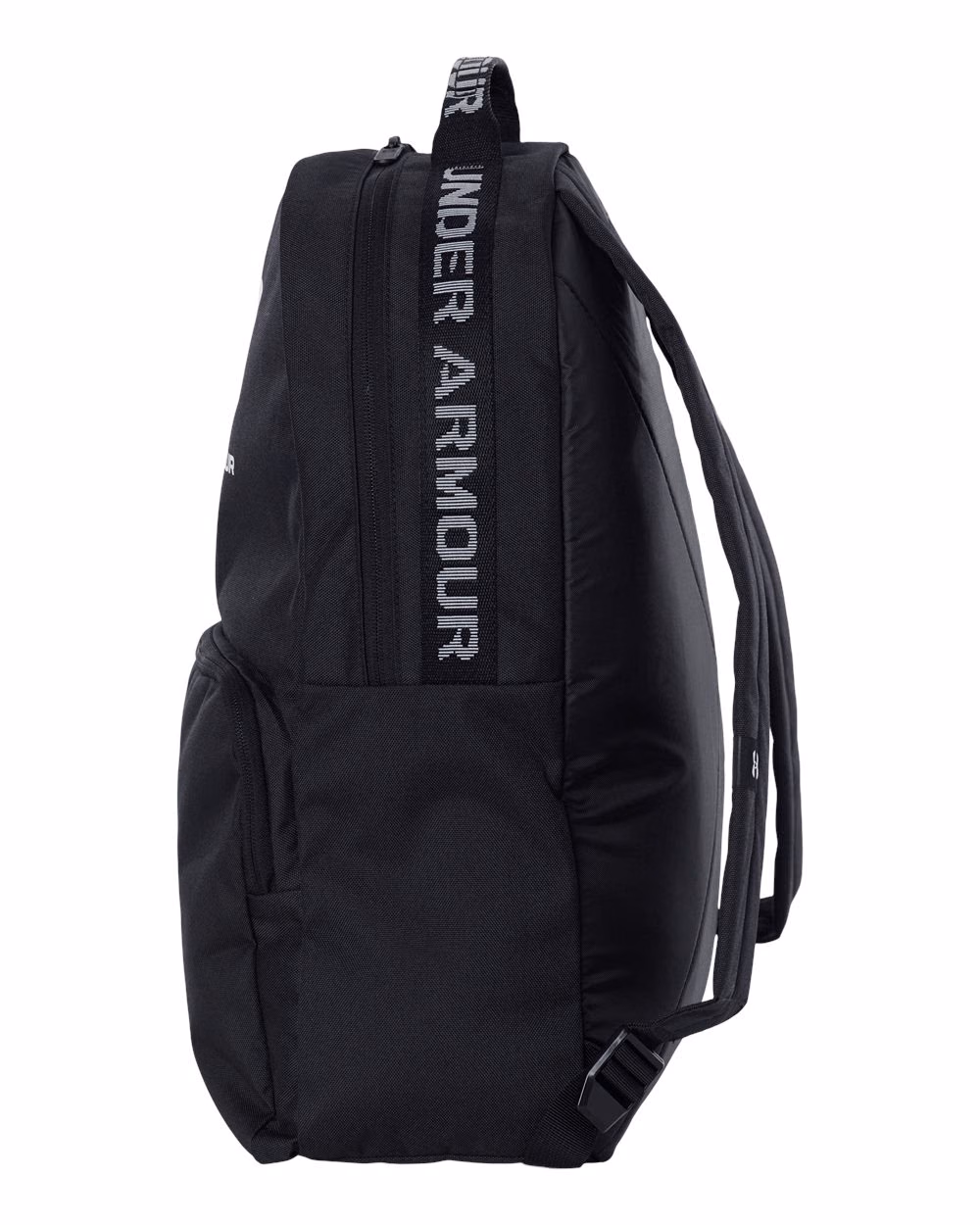 Custom Under Armour Loudon Backpack Black/ White direct side