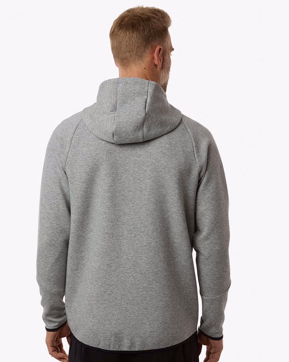 Custom Under Armour Men's Unstoppable Fleece Full-Zip - Mod Grey/ Black back