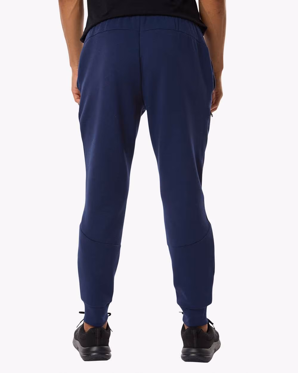 Custom Under Armour Men's Unstoppable Fleece Joggers - Midnight Navy/ Black back