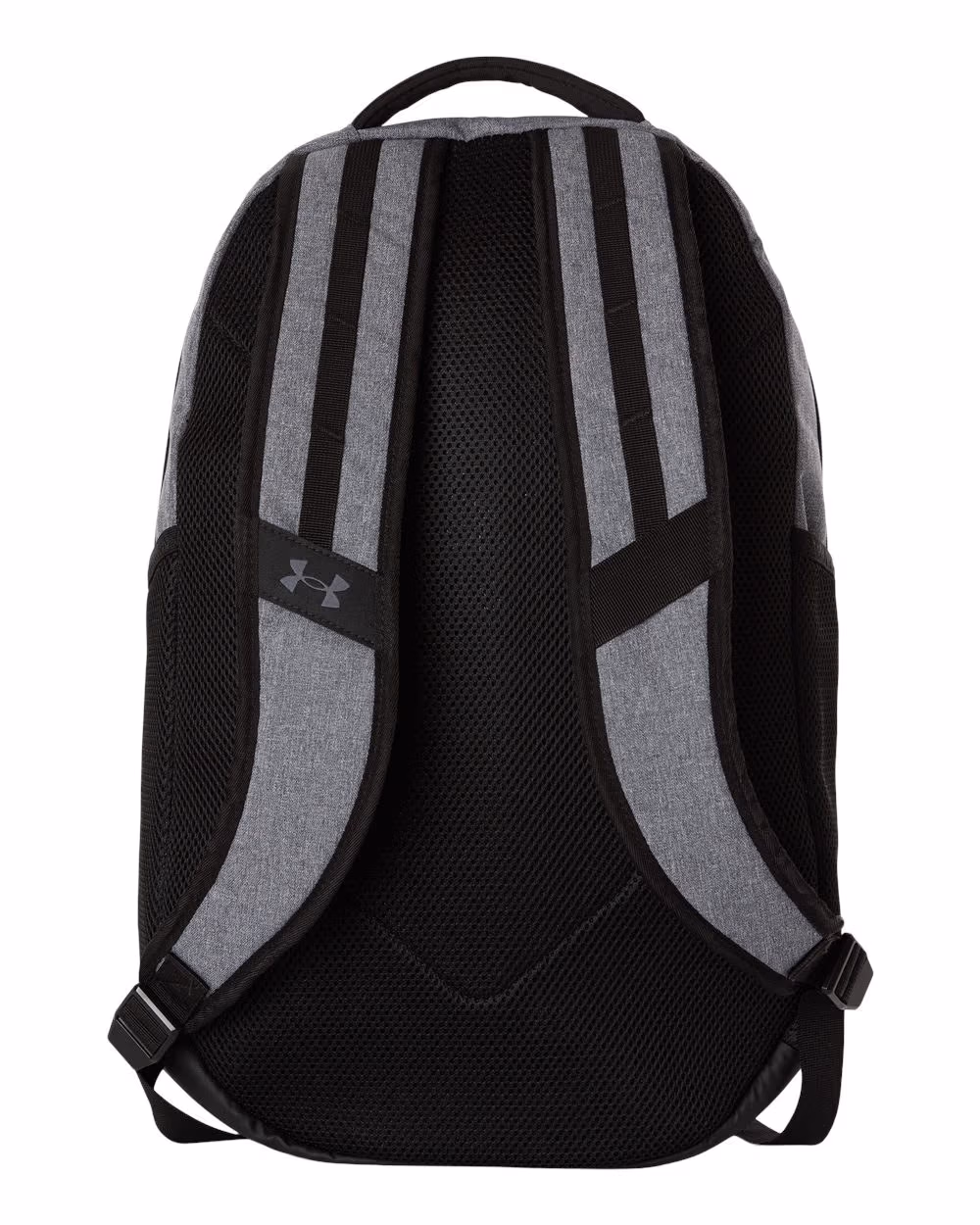 Custom Under Armour Hustle Backpack 6.0 - Castlerock Heather/ Black back