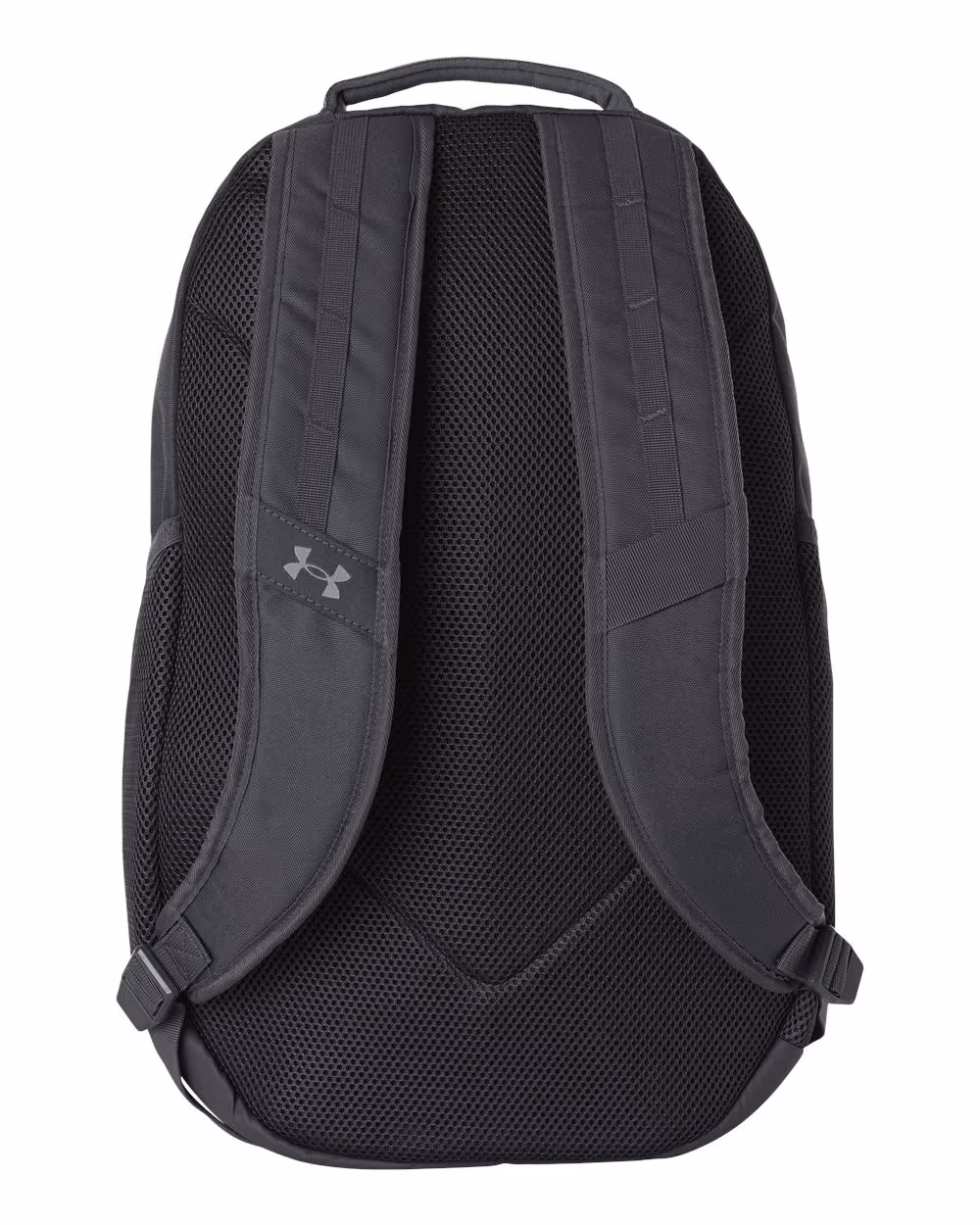 Custom Under Armour Hustle Backpack 6.0 - Castlerock/ Stealth Grey back