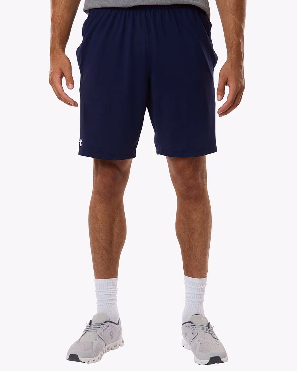 Custom Under Armour Men's Tech Vent 9" Shorts - Midnight Navy/ White front