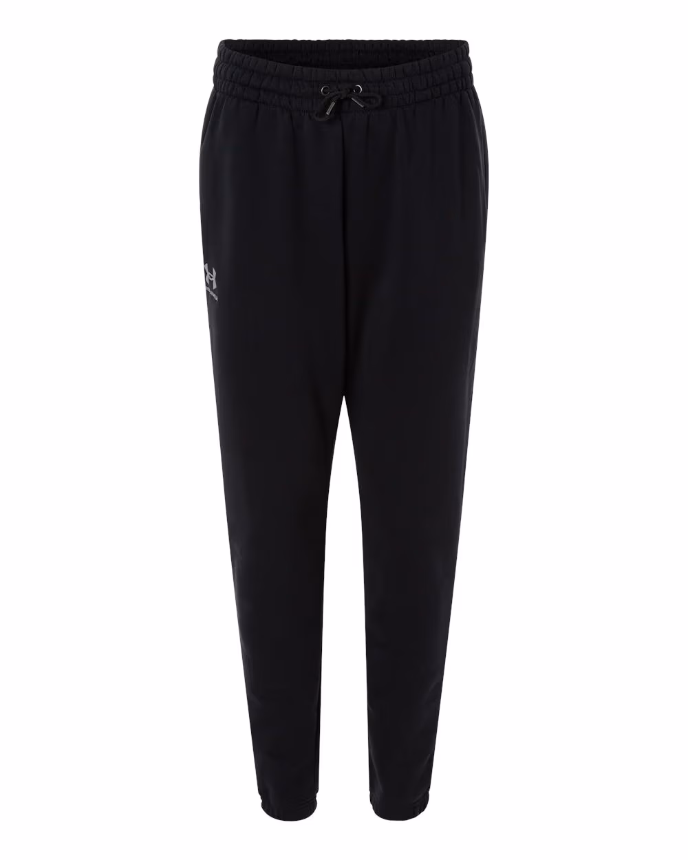 Custom Under Armour Men's Icon Fleece Joggers - Black/ Pitch Grey flat front