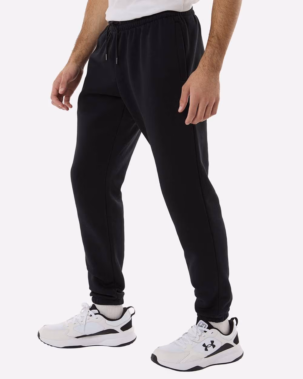 Custom Under Armour Men's Icon Fleece Joggers - Black/ Pitch Grey side