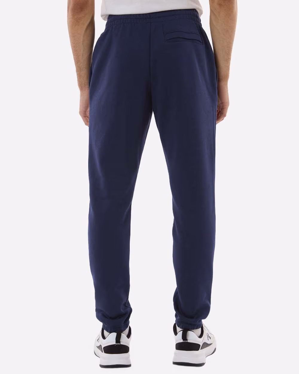 Custom Under Armour Men's Icon Fleece Joggers - Midnight Navy/ White back
