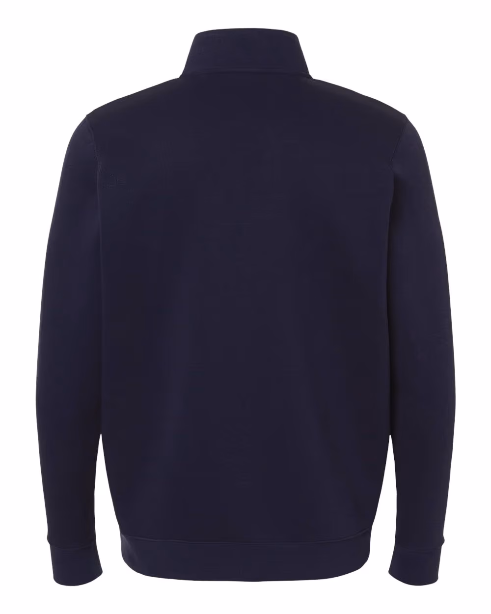 Custom Under Armour Men's Icon Fleece Quarter-Zip Pullover - Midnight Navy/ White flat back