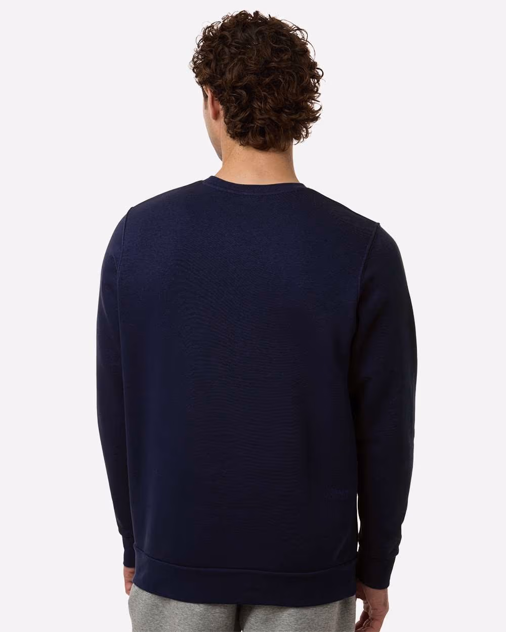 Custom Under Armour Men's Team Icon Fleece Crew - Midnight Navy/ White back