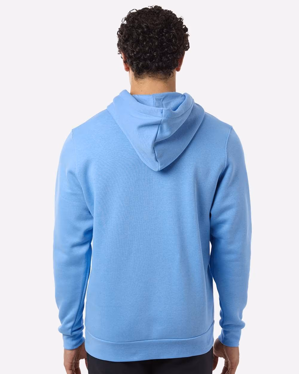 Custom Under Armour Men's Team Icon Fleece Hooded Sweatshirt - Horizon Blue/ White back