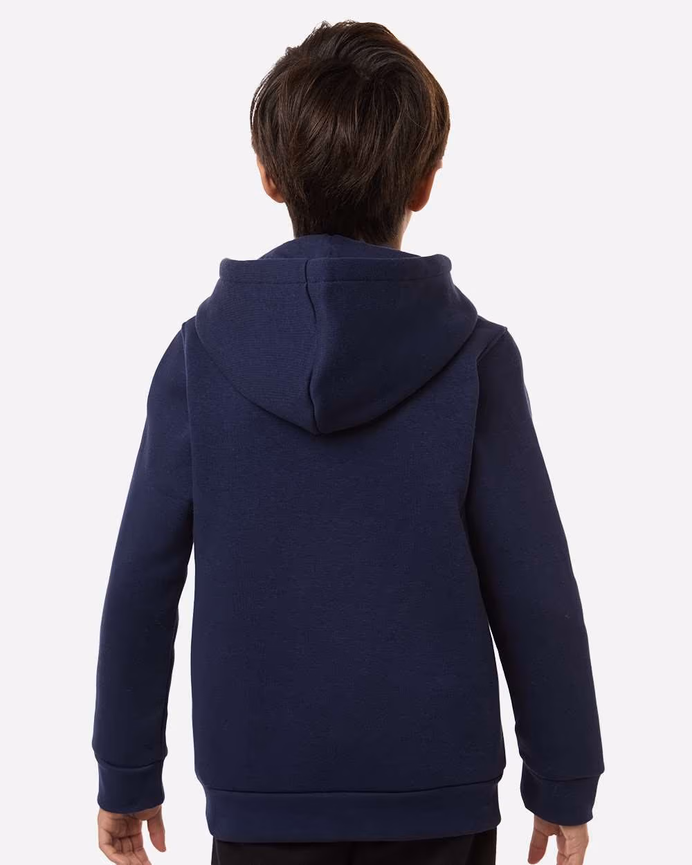 Custom Under Armour Youth Team Icon Fleece Hooded Sweatshirt - Midnight Navy/ White back
