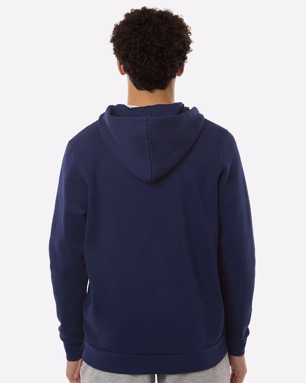 Custom Under Armour Men's Icon Fleece Hooded Full-Zip - Midnight Navy/ White back
