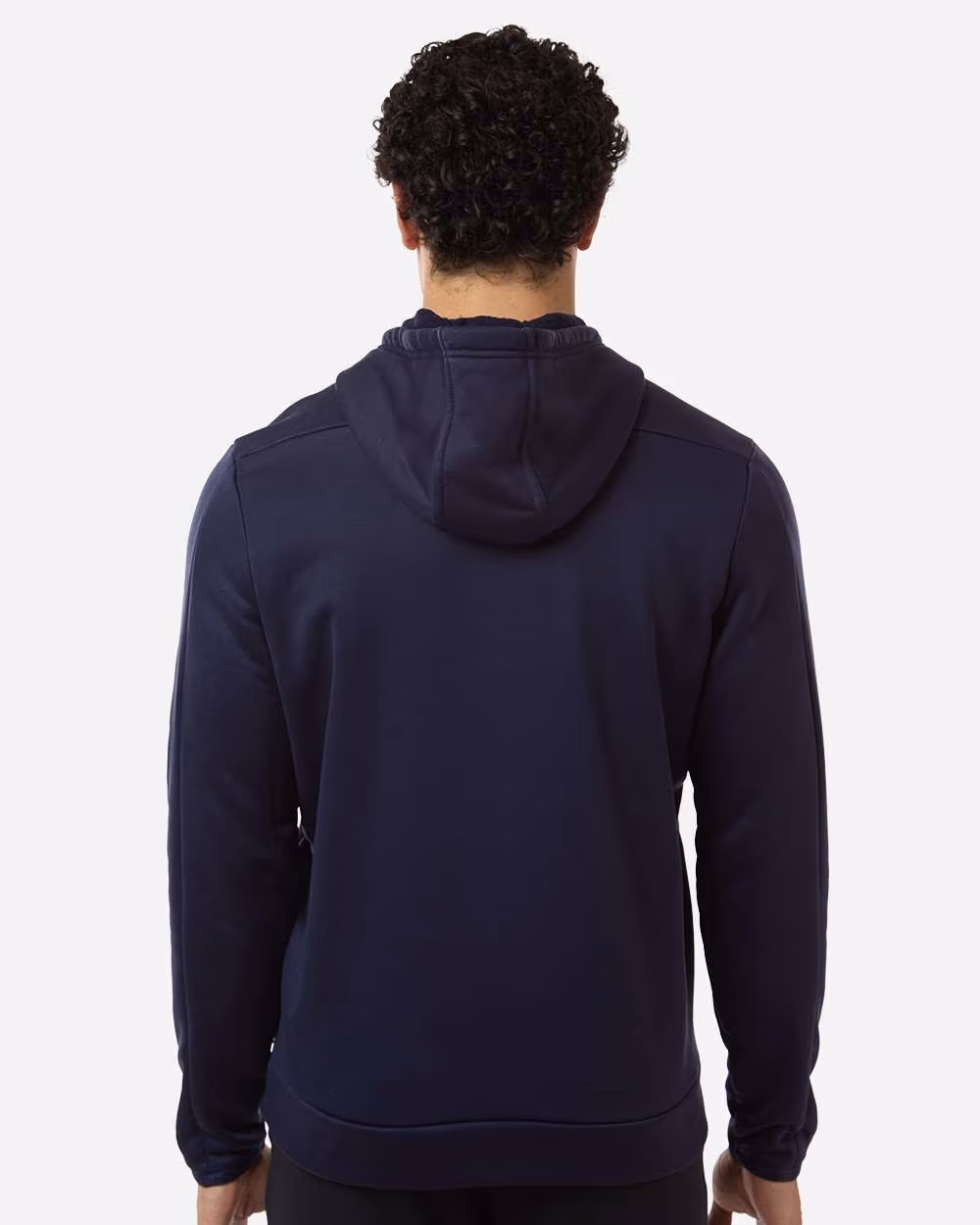 Custom Under Armour Men's Armour Fleece Pro Hooded Sweatshirt - Midnight Navy/ White back