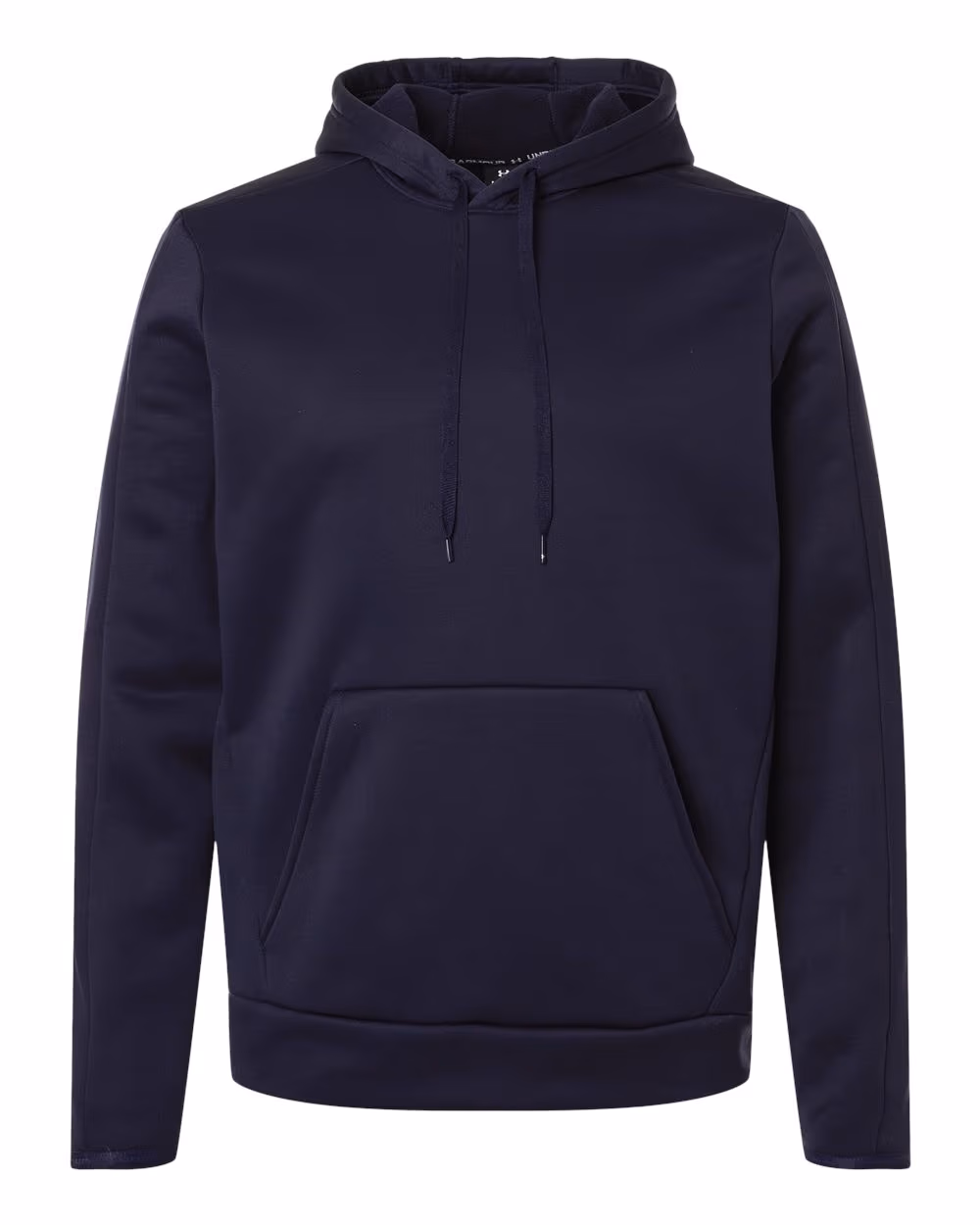 Custom Under Armour Men's Armour Fleece Pro Hooded Sweatshirt - Midnight Navy/ White flat front
