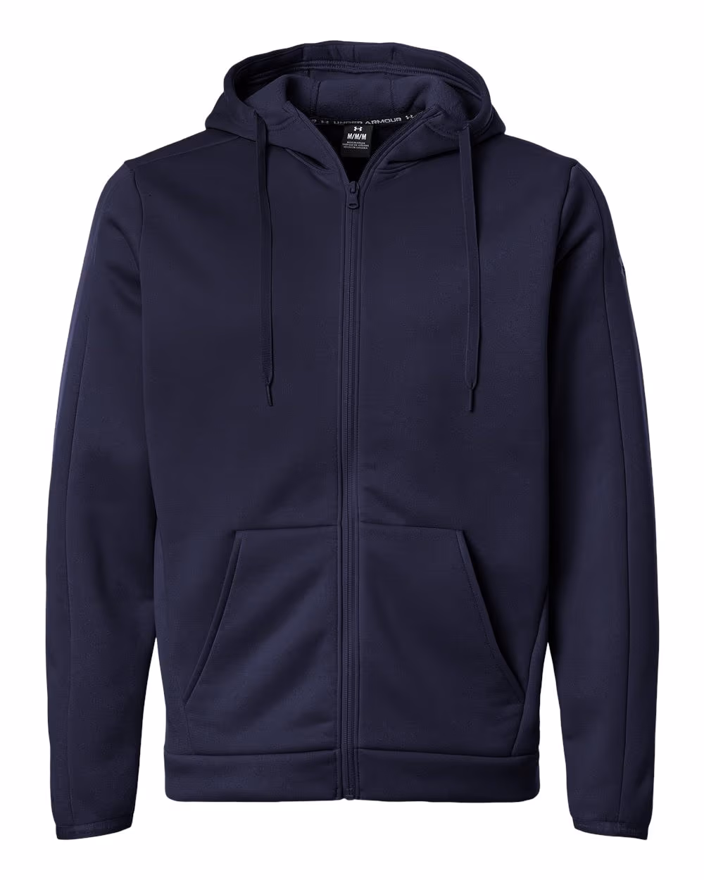 Custom Under Armour Men's Armour Fleece Pro Hooded Full-Zip - Midnight Navy/ White front