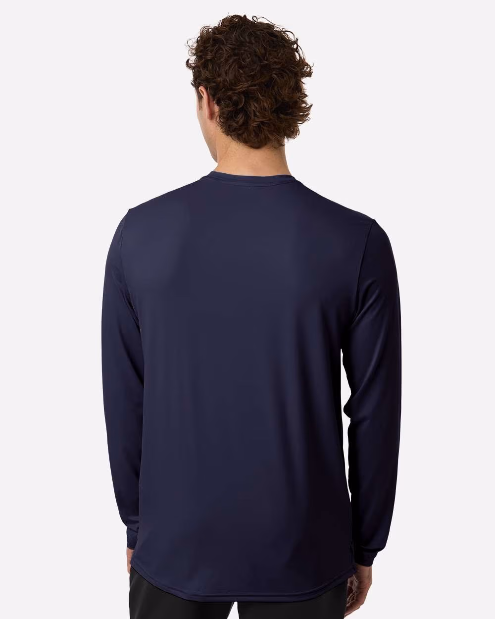 Custom Under Armour Men's Team Vanish Long Sleeve T-Shirt - Midnight Navy/ White back