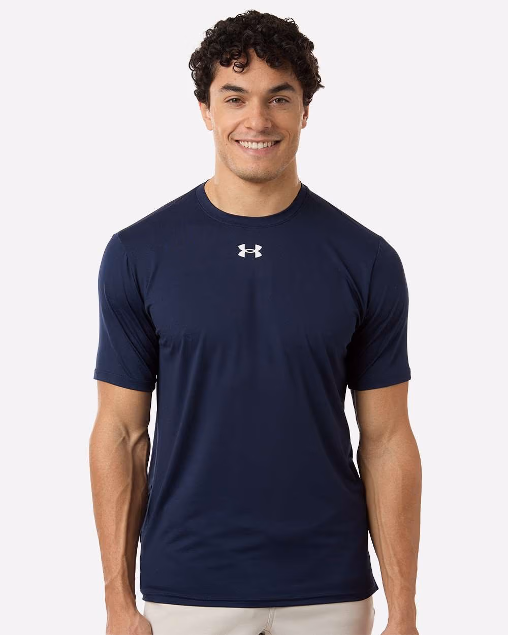 Custom Under Armour Men's Team Vanish T-Shirt - Midnight Navy/ White front
