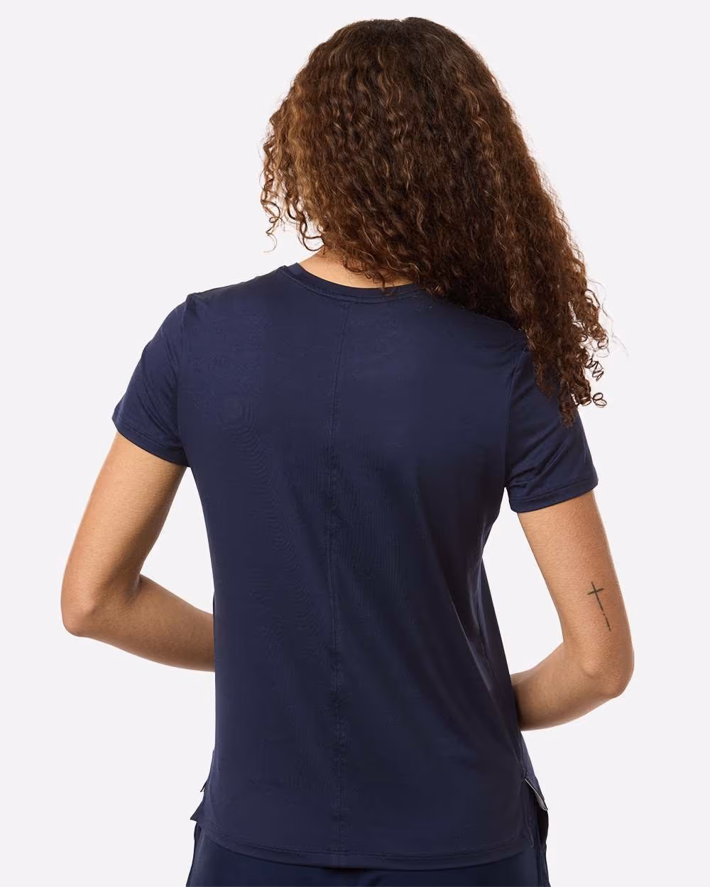 Custom Under Armour Women’s Vanish T-Shirt - Midnight Navy/ White back