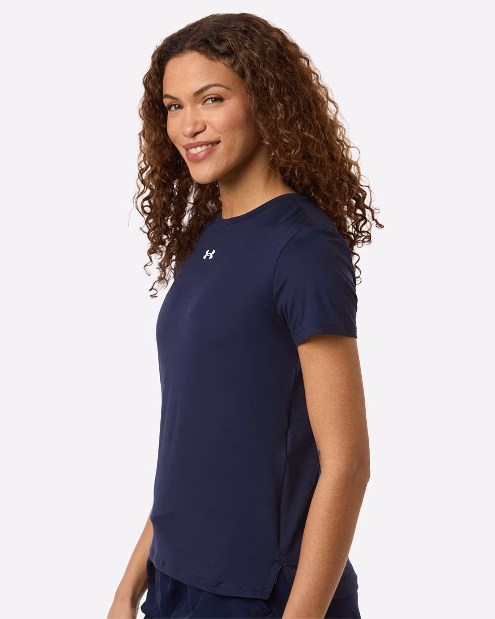 Custom Under Armour Women’s Vanish T-Shirt - Midnight Navy/ White side