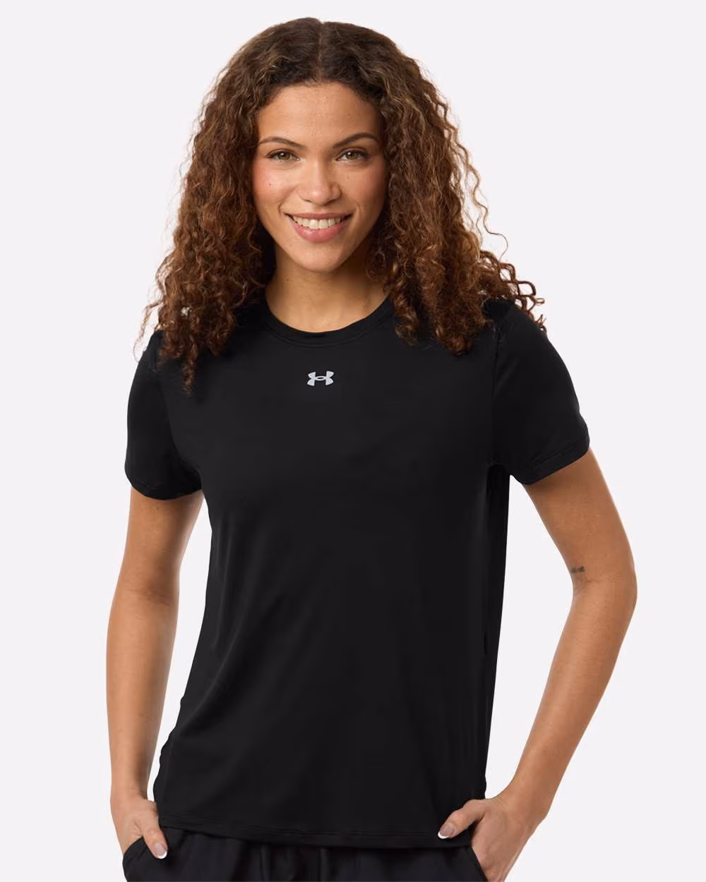Custom Under Armour Women’s Vanish T-Shirt - Ultimate Black/ Mod Grey front