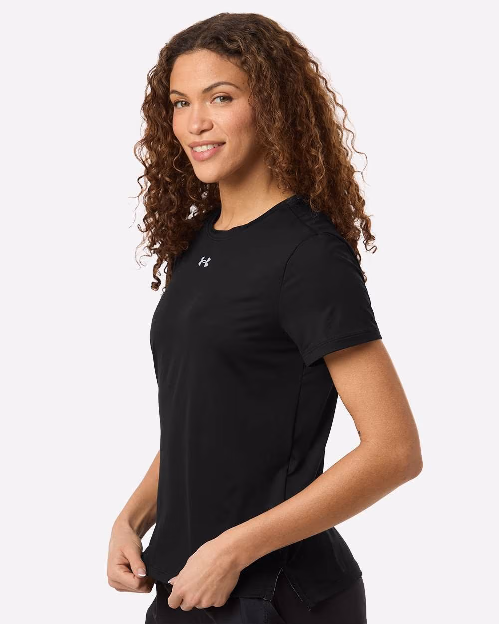 Custom Under Armour Women’s Vanish T-Shirt - Ultimate Black/ Mod Grey side