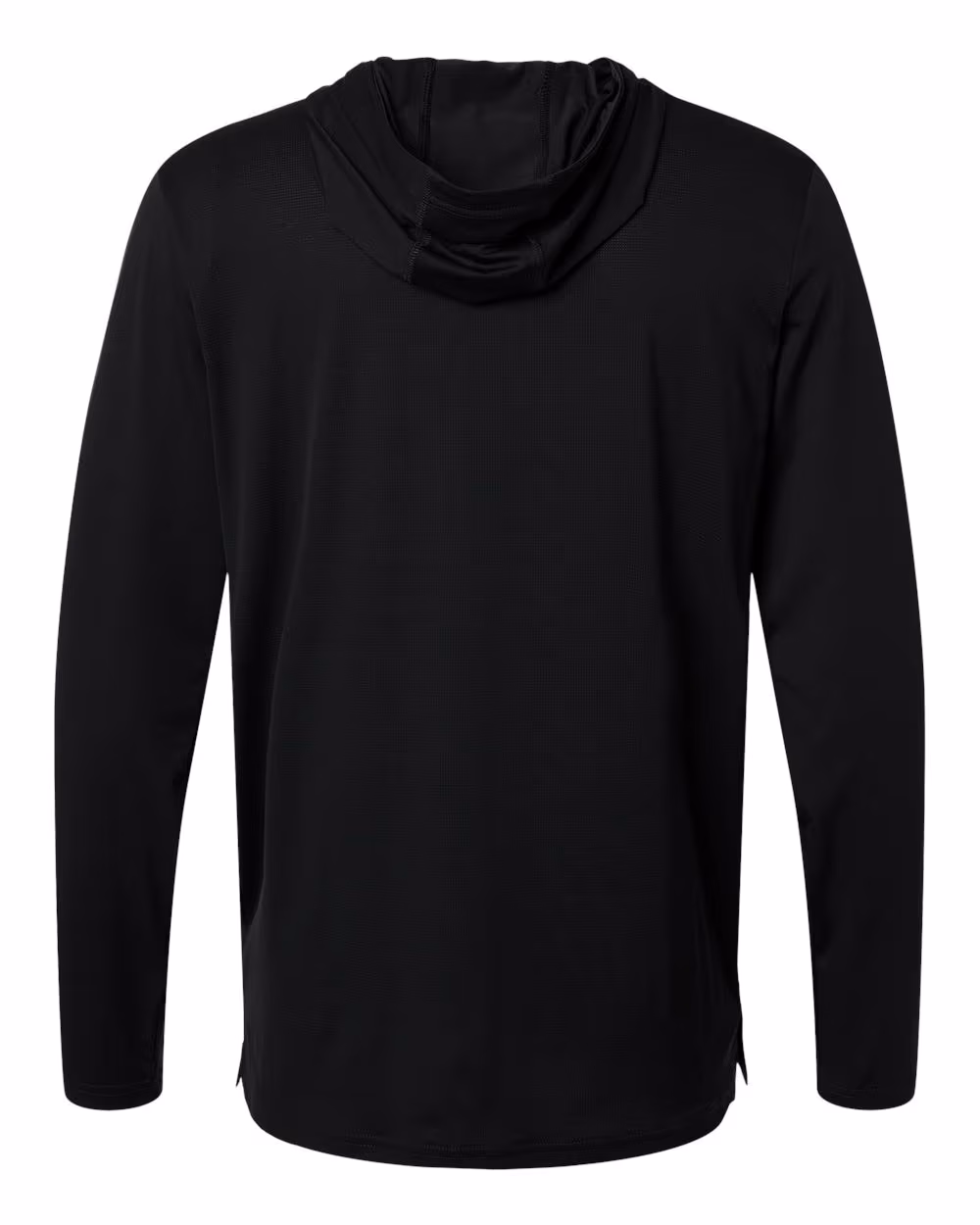 Custom Under Armour Men's Team Vanish Hooded Long Sleeve T-Shirt - Black/ White flat back