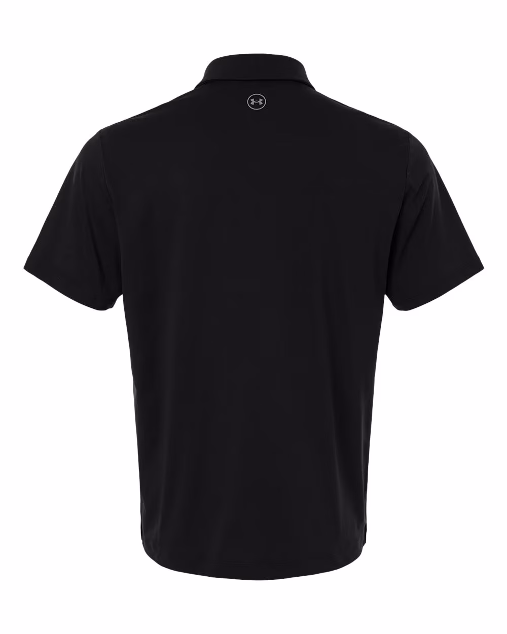Custom Under Armour Men's Drive Bonded Polo - Black/ Steel flat back