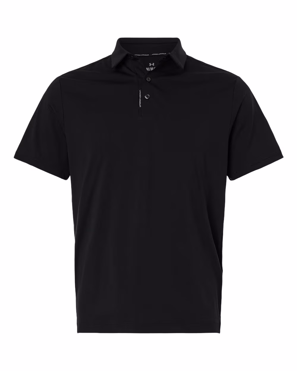 Custom Under Armour Men's Drive Bonded Polo - Black/ Steel flat front