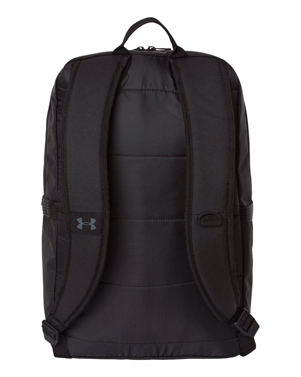 Custom Under Armour Triumph Campus Backpack Black/ White flat back