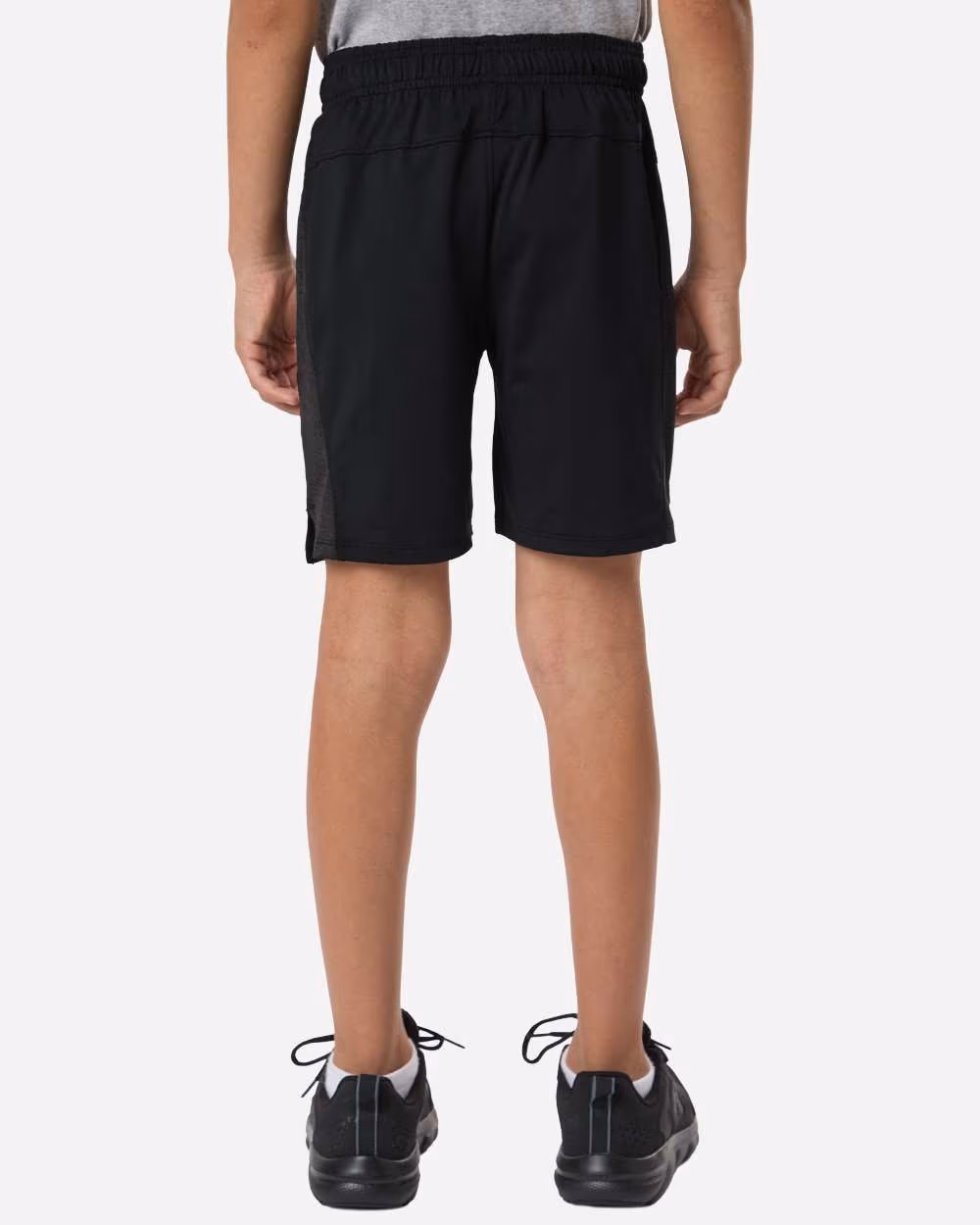 Custom Under Armour Youth Tech Vent Short - Black/ Black/ Jet Grey back