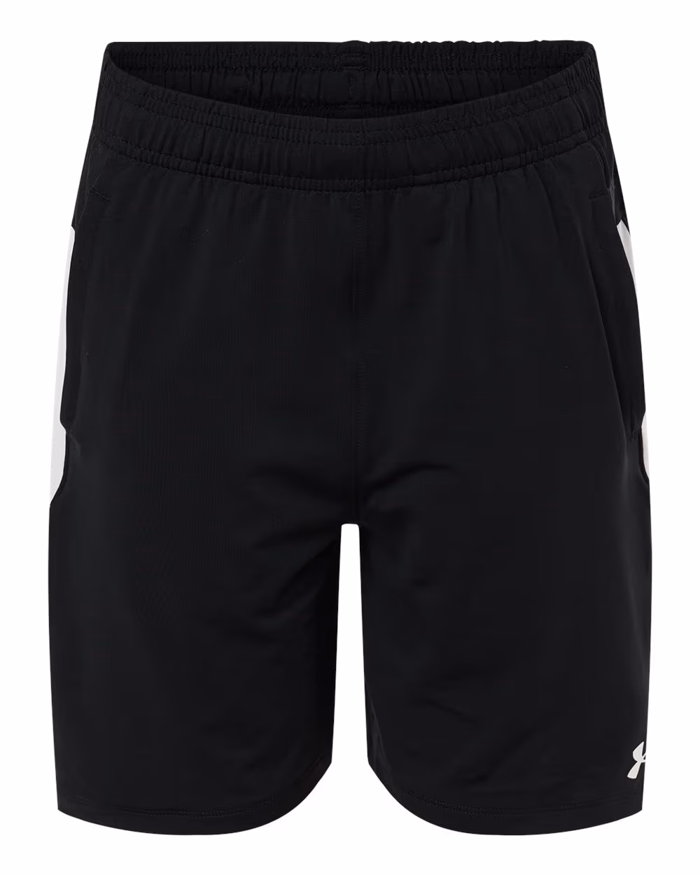 Custom Under Armour Youth Tech Vent Short - Black/ White front