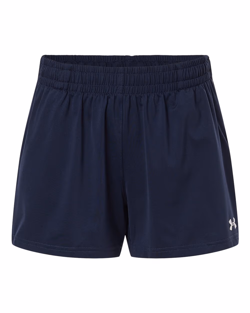 Custom Under Armour Women's Team Tech 3" Short - Midnight Navy/ White flat front