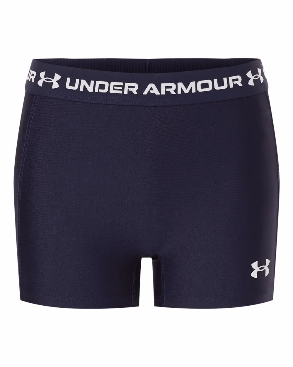Custom Under Armour Women's HeatGear 3" Shorty - Midnight Navy/ White front