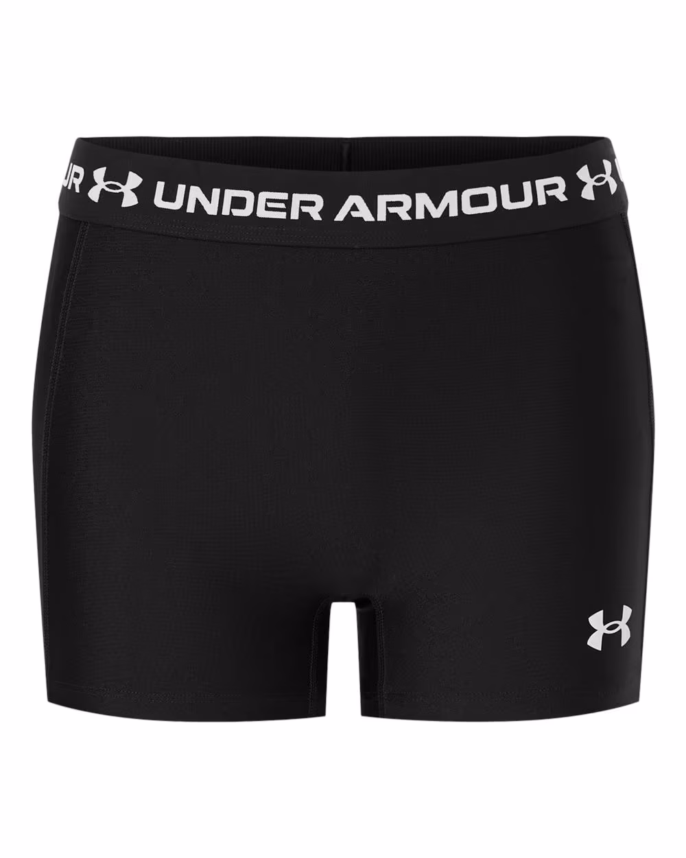 Custom Under Armour Women's HeatGear 3" Shorty - Ultimate Black/ White front