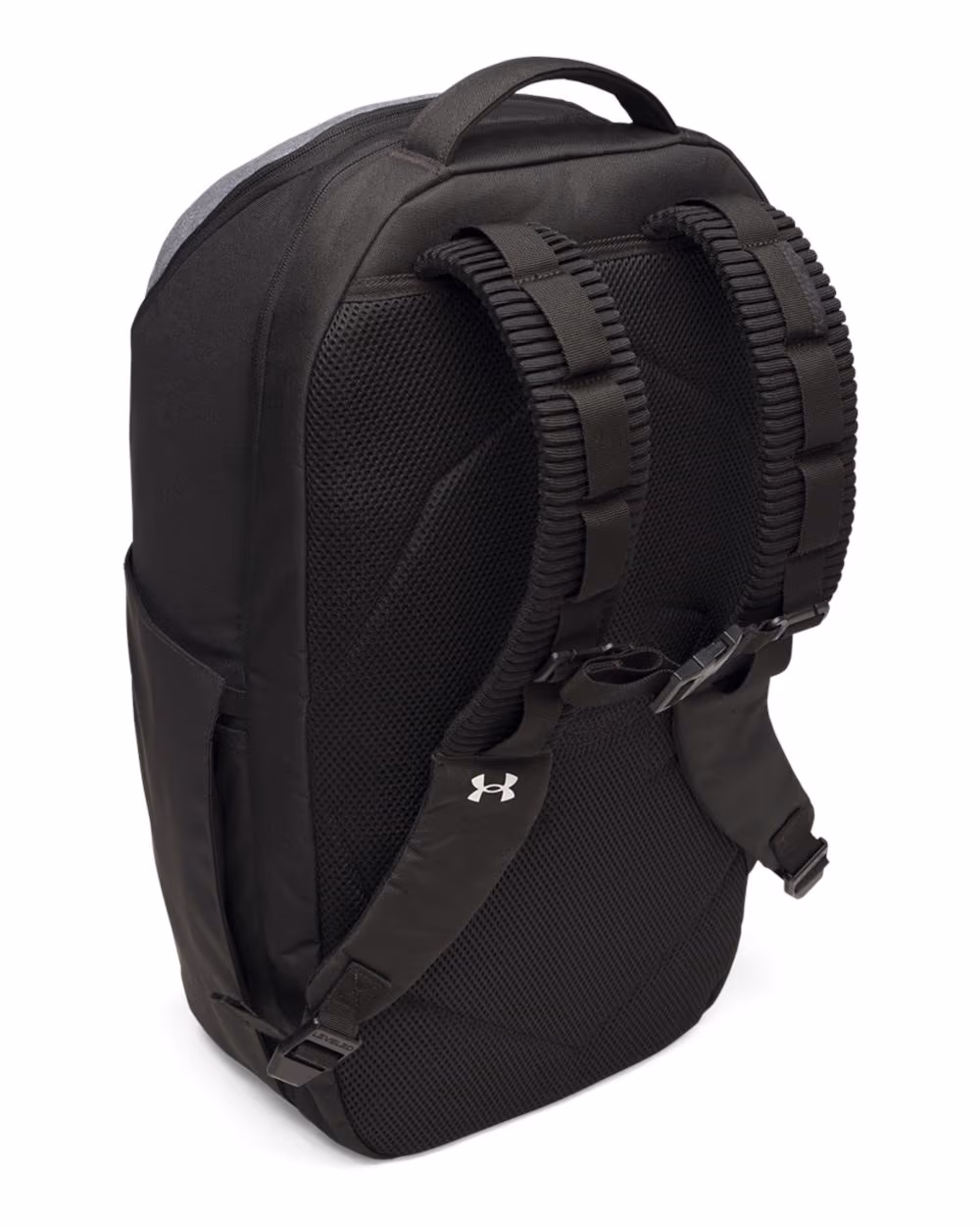 Custom Under Armour 32L No Weigh Team Backpack - Castlerock Heather/ Black/ White back