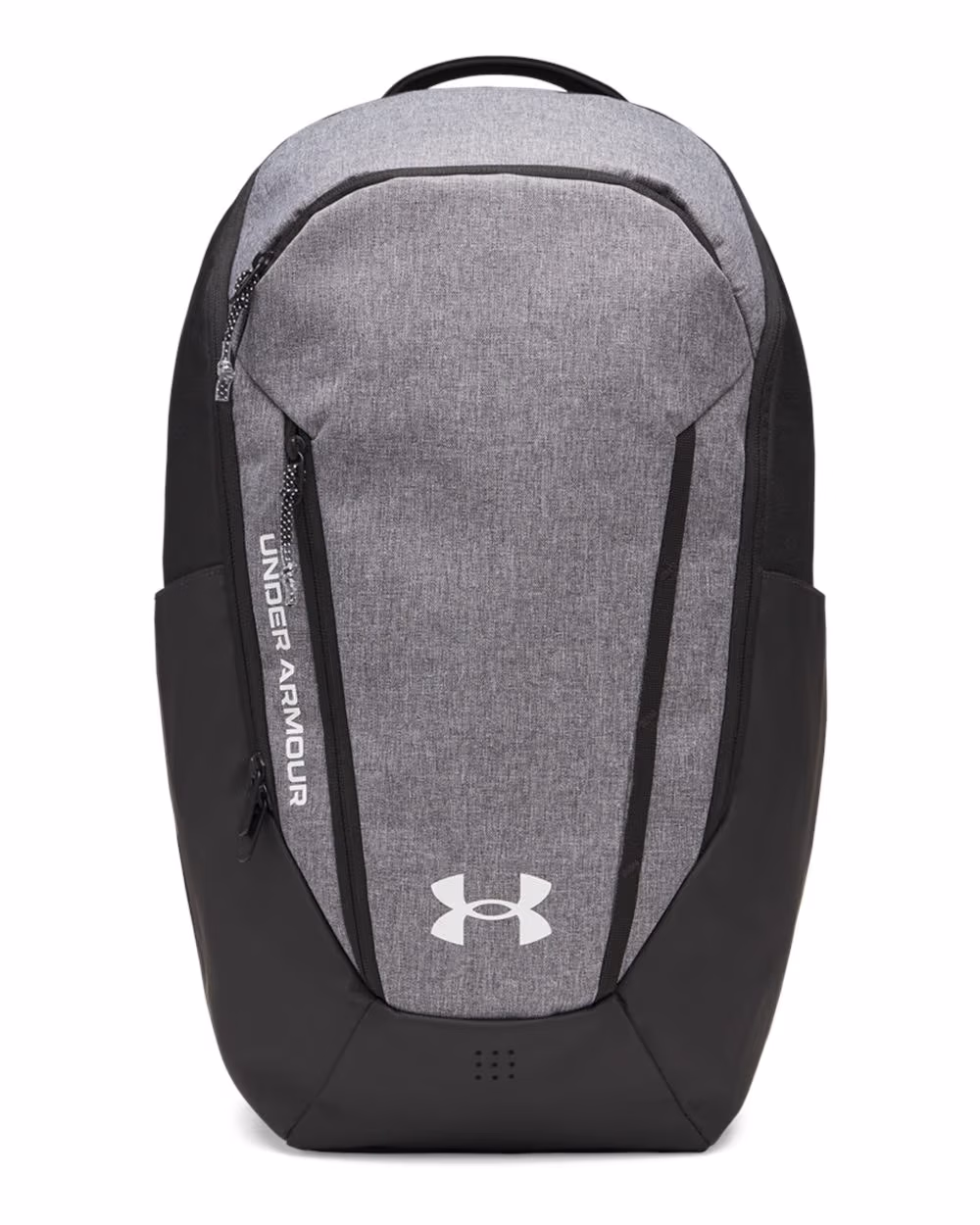 Custom Under Armour 32L No Weigh Team Backpack - Castlerock Heather/ Black/ White front