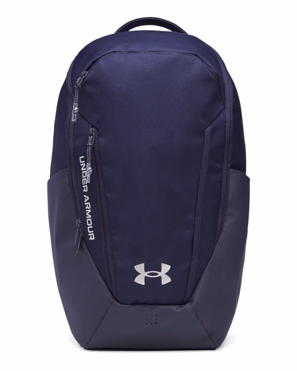Custom Under Armour 32L No Weigh Team Backpack - Midnight Navy/ Metallic Silver front
