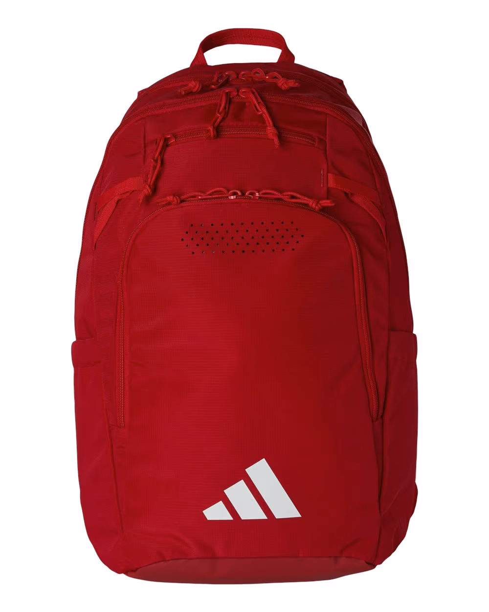 Custom Adidas Defender 5 Backpack - Team Power Red/ White front