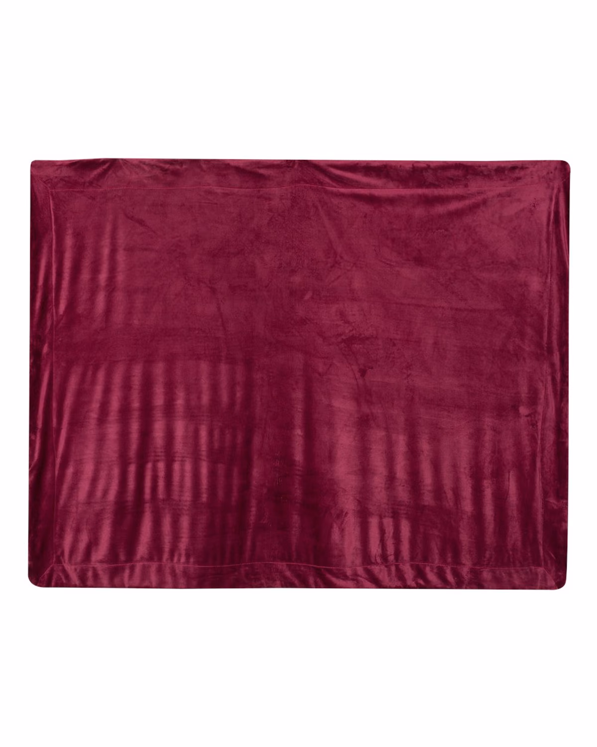 Custom Alpine Fleece Micro Mink Sherpa Blanket - Burgundy - front