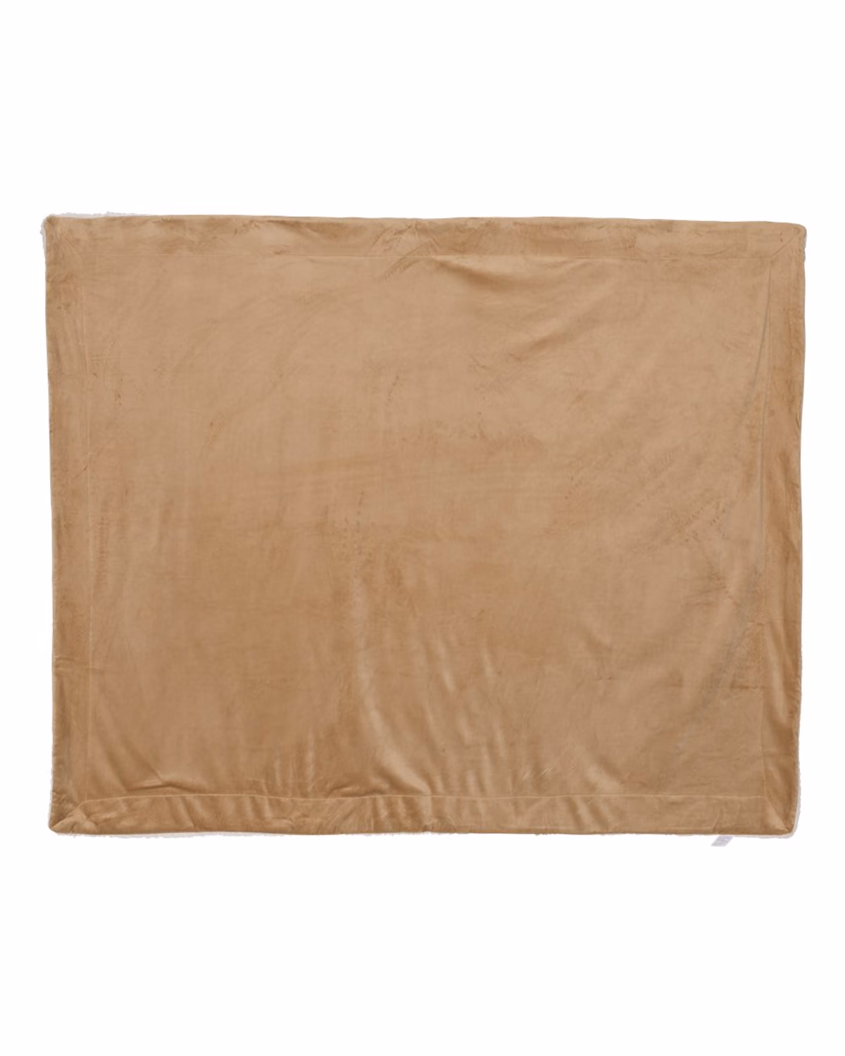 Custom Alpine Fleece Micro Mink Sherpa Blanket - Camel - front