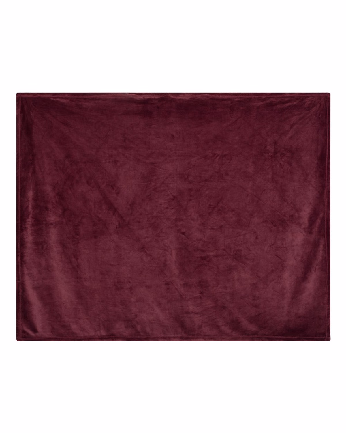 Custom Alpine Fleece Mink Touch Luxury Blanket - Burgundy - side
