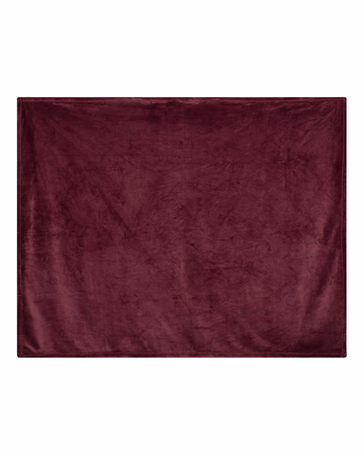Custom Alpine Fleece Mink Touch Luxury Blanket - Burgundy - side