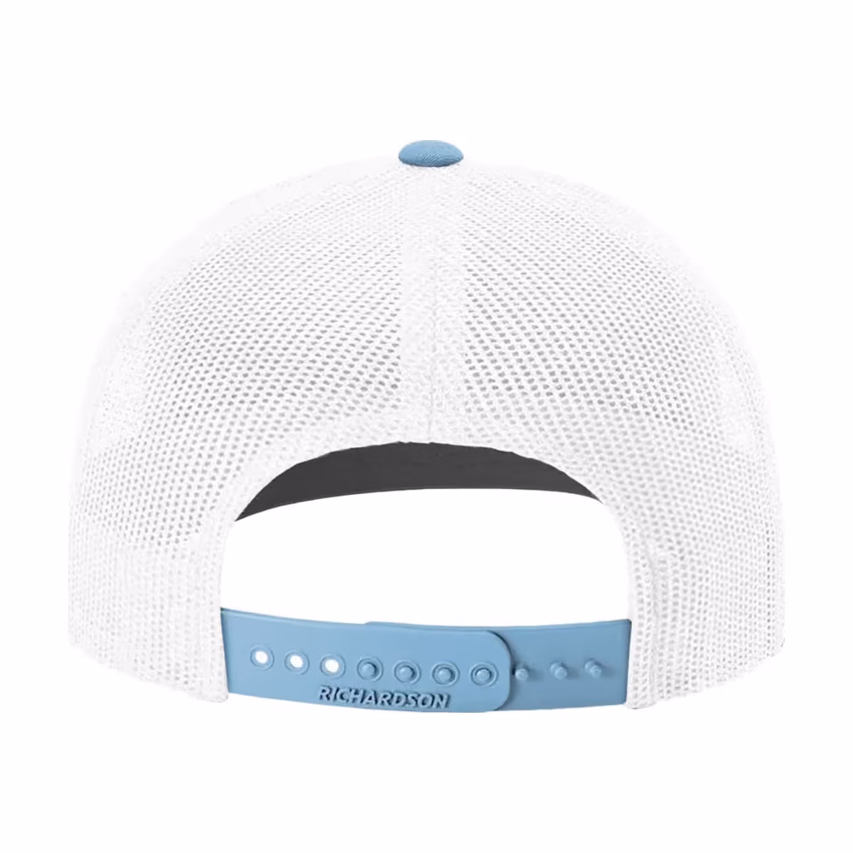 Custom Richardson 112 Snapback Trucker Cap - White/ Columbia Blue CMB* back