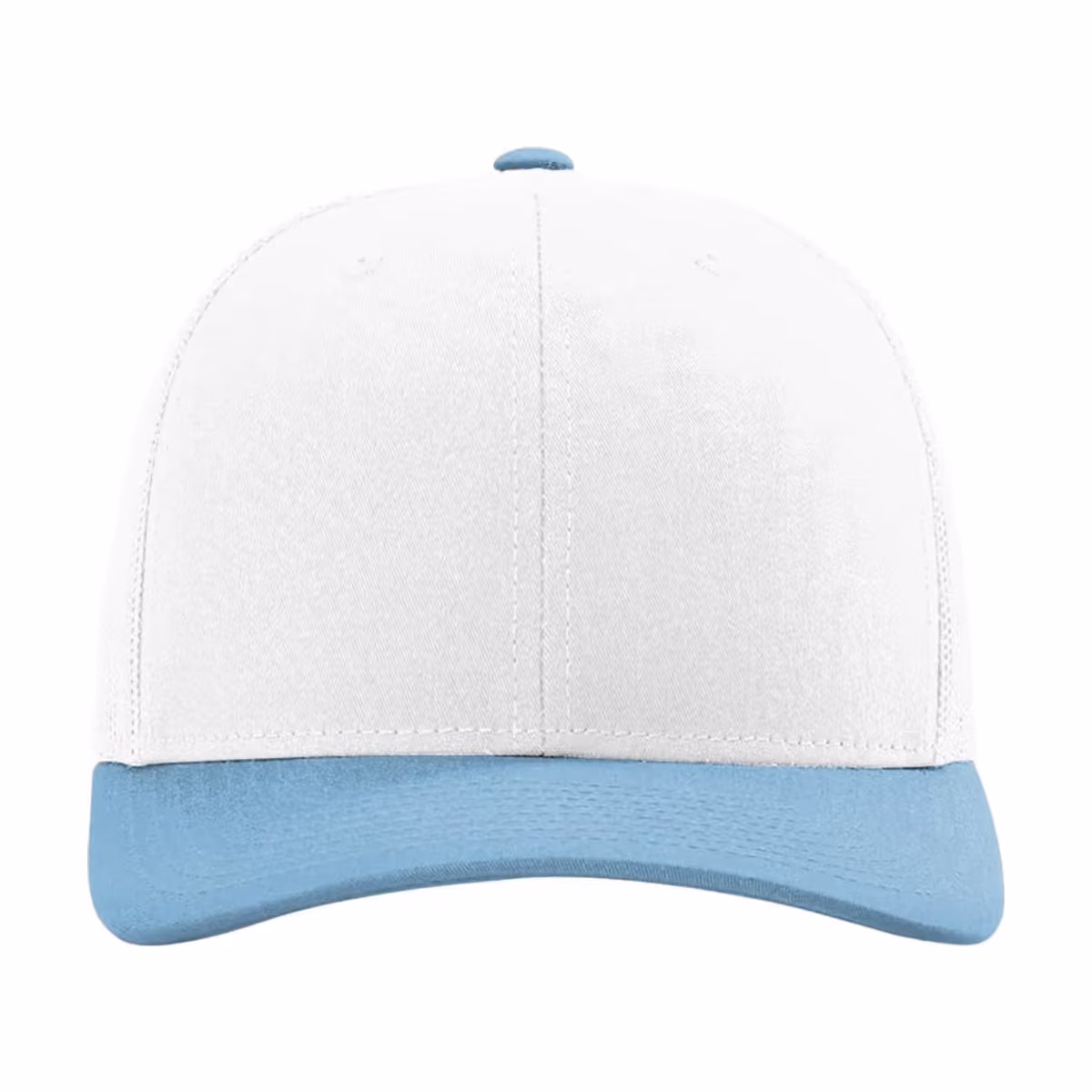 Custom Richardson 112 Snapback Trucker Cap - White/ Columbia Blue CMB* front