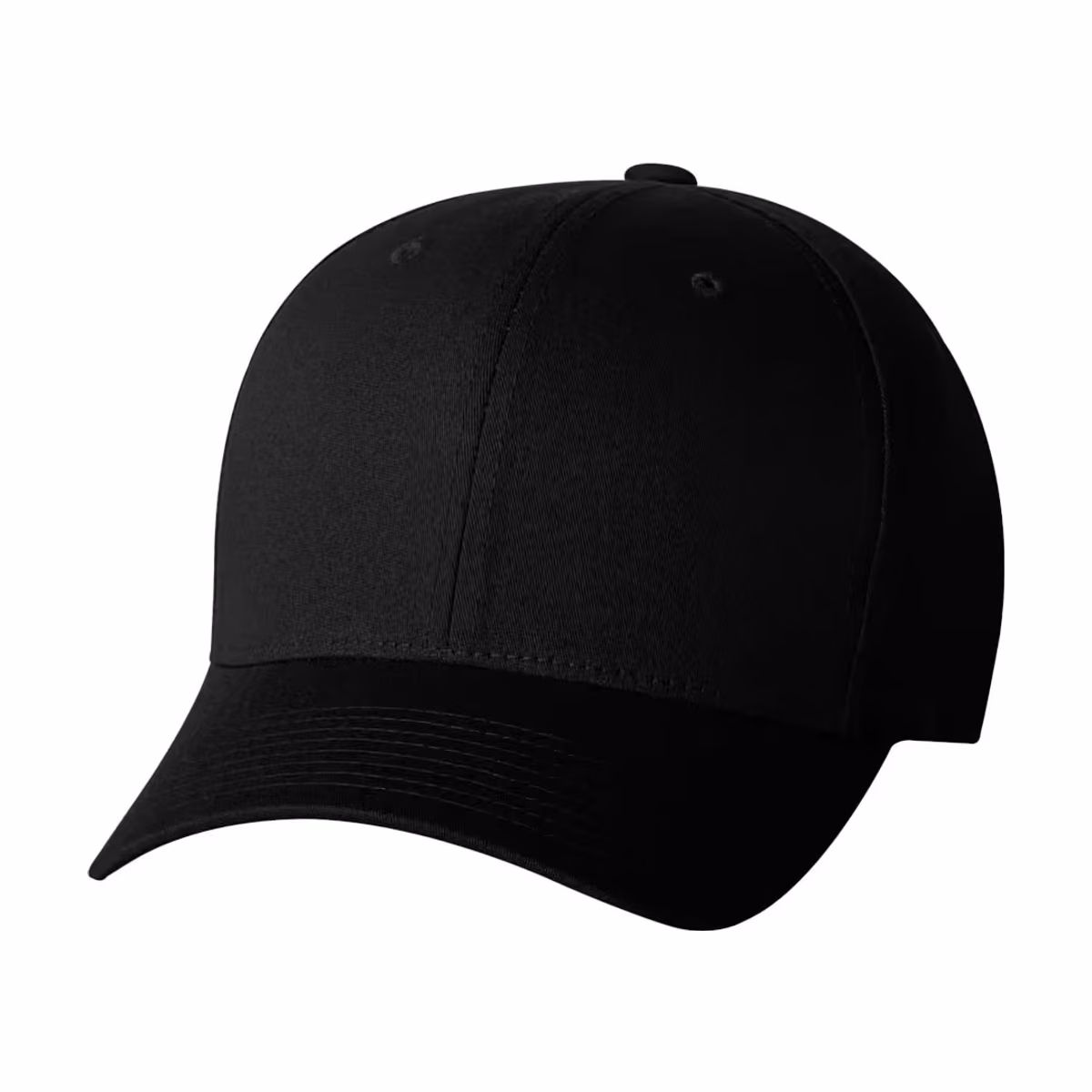 Custom Flexfit V-Flexfit® Cotton Twill Cap - Black front