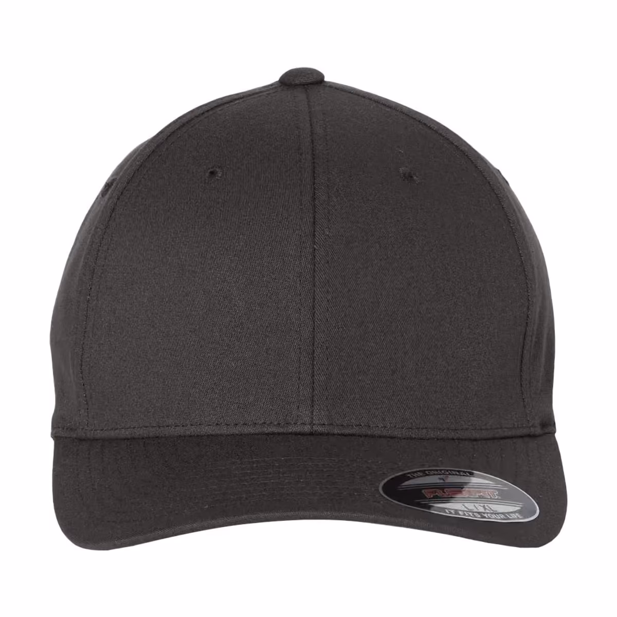 Custom Flexfit V-Flexfit® Cotton Twill Cap - Dark Grey front